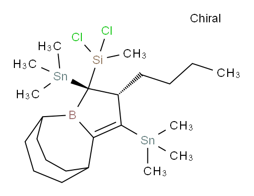 ((2R,3R)-2-丁基-1,3-双(三甲基锡基)-3,5,6,7,8,9-六氢-2H-5,9-propanoborolo[1,2-a]borepin-3-基)二氯(甲基)硅烷