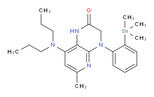 8-(dipropylamino)-6-methyl-4-(2-(trimethylstannyl)phenyl)-3,4-dihydropyrido[2,3-b]pyrazin-2(1H)-one