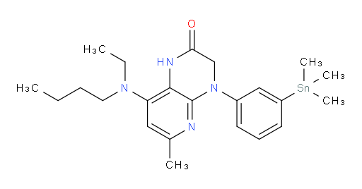 8-(butyl(ethyl)amino)-6-methyl-4-(3-(trimethylstannyl)phenyl)-3,4-dihydropyrido[2,3-b]pyrazin-2(1H)-one