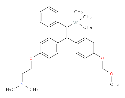 (Z)-2-(4-(1-(4-(methoxymethoxy)phenyl)-2-phenyl-2-(trimethylstannyl)vinyl)phenoxy)-N,N-dimethylethanamine