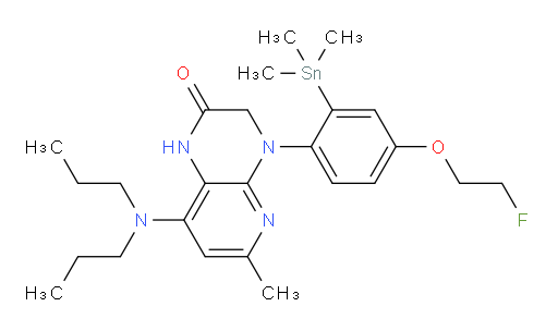 8-(dipropylamino)-4-(4-(2-fluoroethoxy)-2-(trimethylstannyl)phenyl)-6-methyl-3,4-dihydropyrido[2,3-b]pyrazin-2(1H)-one