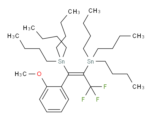 (Z)-(3,3,3-trifluoro-1-(2-methoxyphenyl)prop-1-ene-1,2-diyl)bis(tributylstannane)