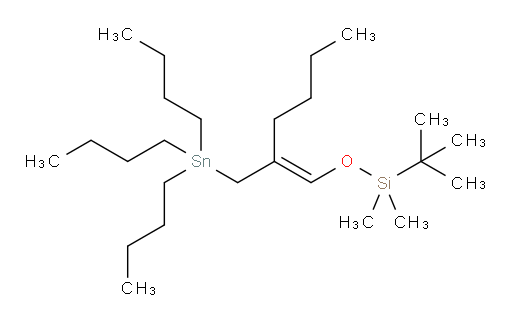 (E)-tert-butyldimethyl((2-((tributylstannyl)methyl)hex-1-en-1-yl)oxy)silane