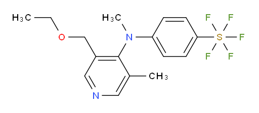 4-((3-(ethoxymethyl)-5-methylpyridin-4-yl)(methyl)amino)(pentafluoromercapto)benzene