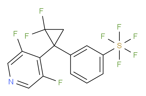 3-(1-(3,5-difluoropyridin-4-yl)-2,2-difluorocyclopropyl)(pentafluoromercapto)benzene