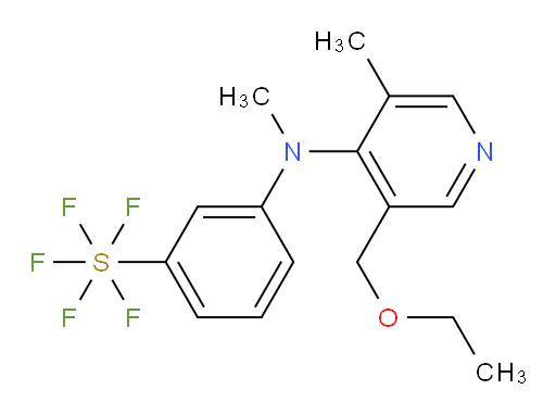 3-((3-(ethoxymethyl)-5-methylpyridin-4-yl)(methyl)amino)(pentafluoromercapto)benzene