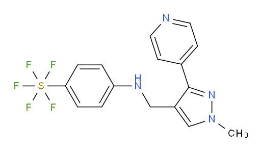 [4-[[[1-methyl-3-(4-pyridinyl)-1H-pyrazol-4-yl]methyl]amino]phenyl]sulfur pentafluoride