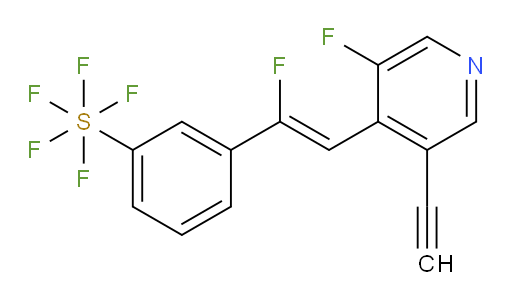 (Z)-3-(2-(3-ethynyl-5-fluoropyridin-4-yl)-1-fluorovinyl)(pentafluoromercapto)benzene