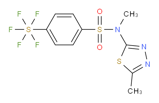 4-(pentafluoromercapto)-N-methyl-N-(5-methyl-1,3,4-thiadiazol-2-yl)benzenesulfonamide