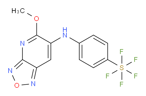 4-((5-methoxy-[1,2,5]oxadiazolo[3,4-b]pyridin-6-yl)amino)(pentafluoromercapto)benzene