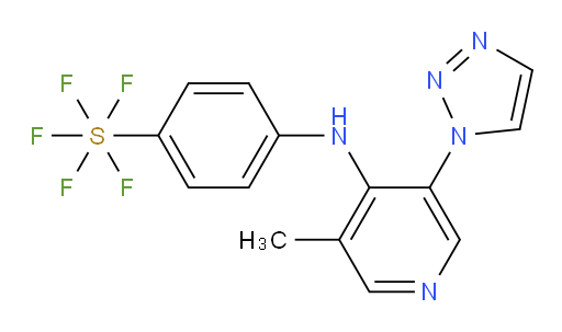 4-((3-methyl-5-(1H-1,2,3-triazol-1-yl)pyridin-4-yl)amino)(pentafluoromercapto)benzene