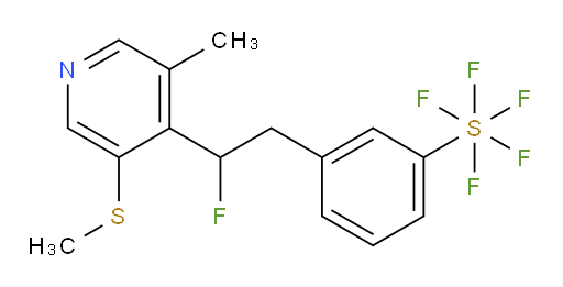 3-(2-fluoro-2-(3-methyl-5-(methylthio)pyridin-4-yl)ethyl)(pentafluoromercapto)benzene