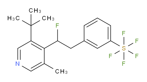 3-(2-(3-(tert-butyl)-5-methylpyridin-4-yl)-2-fluoroethyl)(pentafluoromercapto)benzene