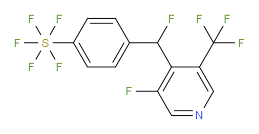 4-(fluoro(3-fluoro-5-(trifluoromethyl)pyridin-4-yl)methyl)(pentafluoromercapto)benzene