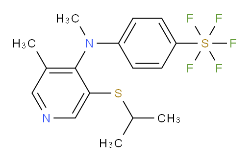 4-((3-(isopropylthio)-5-methylpyridin-4-yl)(methyl)amino)(pentafluoromercapto)benzene