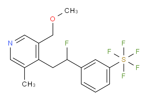3-(1-fluoro-2-(3-(methoxymethyl)-5-methylpyridin-4-yl)ethyl)(pentafluoromercapto)benzene