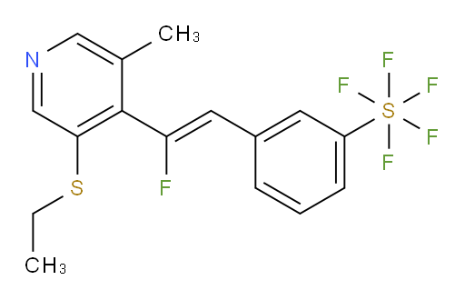 (Z)-3-(2-(3-(ethylthio)-5-methylpyridin-4-yl)-2-fluorovinyl)(pentafluoromercapto)benzene