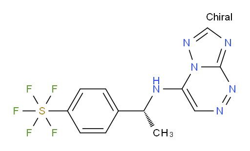 [4-[(1R)-1-([1,2,4]triazolo[5,1-c][1,2,4]triazin-4-ylamino)ethyl]phenyl]sulfur pentafluoride