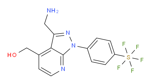 (3-(aminomethyl)-1-(4-(pentafluoromercapto)phenyl)-1H-pyrazolo[3,4-b]pyridin-4-yl)methanol