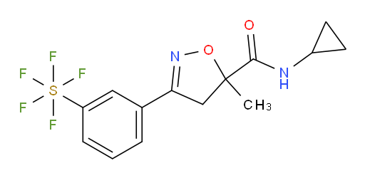 N-cyclopropyl-3-(3-(pentafluoromercapto)phenyl)-5-methyl-4,5-dihydroisoxazole-5-carboxamide