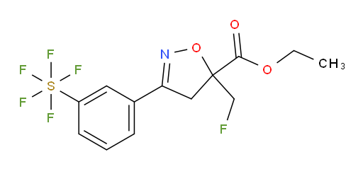 ethyl 5-(fluoromethyl)-3-(3-(pentafluoromercapto)phenyl)-4,5-dihydroisoxazole-5-carboxylate