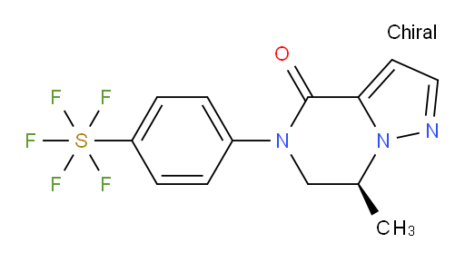[4-[(7S)-6,7-Dihydro-7-methyl-4-oxopyrazolo[1,5-a]pyrazin-5(4H)-yl]phenyl]sulfur pentafluoride