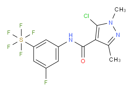 [3-fluoro-5-[[(5-chloro-1,3-dimethyl-1H-pyrazol-4-yl)carbonyl]amino]phenyl]sulfur pentafluoride