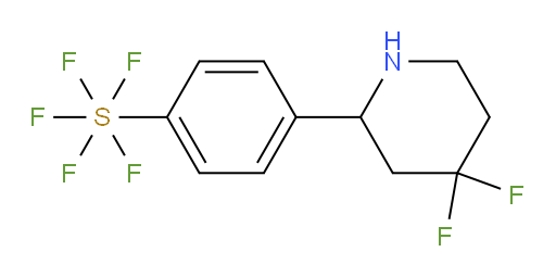4-(4,4-difluoropiperidin-2-yl)(pentafluoromercapto)benzene