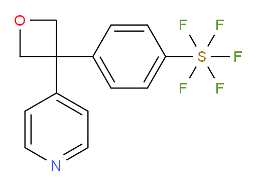4-(3-(pyridin-4-yl)oxetan-3-yl)(pentafluoromercapto)benzene