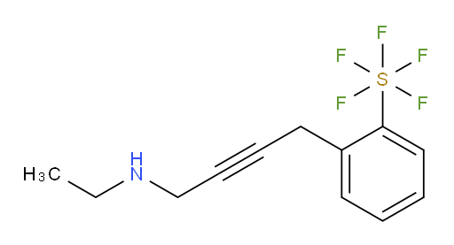 2-(4-(ethylamino)but-2-yn-1-yl)(pentafluoromercapto)benzene