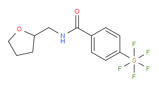 4-(pentafluoromercapto)-N-((tetrahydrofuran-2-yl)methyl)benzamide
