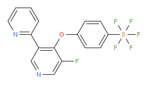 4-((5'-fluoro-[2,3'-bipyridin]-4'-yl)oxy)(pentafluoromercapto)benzene