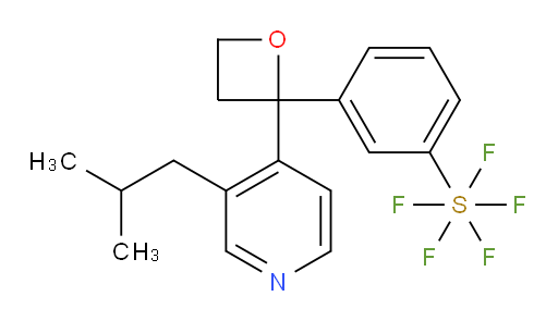 3-(2-(3-isobutylpyridin-4-yl)oxetan-2-yl)(pentafluoromercapto)benzene