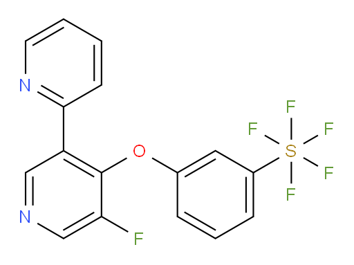 3-((5'-fluoro-[2,3'-bipyridin]-4'-yl)oxy)(pentafluoromercapto)benzene