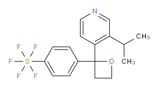 4-(2-(3-isopropylpyridin-4-yl)oxetan-2-yl)(pentafluoromercapto)benzene