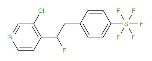 4-(2-(3-chloropyridin-4-yl)-2-fluoroethyl)(pentafluoromercapto)benzene