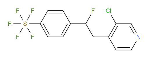 4-(2-(3-chloropyridin-4-yl)-1-fluoroethyl)(pentafluoromercapto)benzene