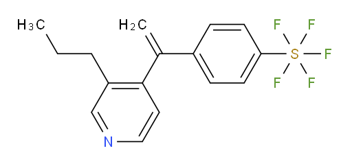 4-(1-(3-propylpyridin-4-yl)vinyl)(pentafluoromercapto)benzene