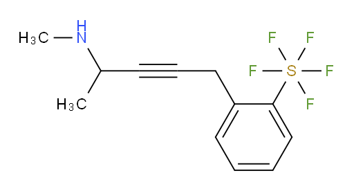 2-(4-(methylamino)pent-2-yn-1-yl)(pentafluoromercapto)benzene
