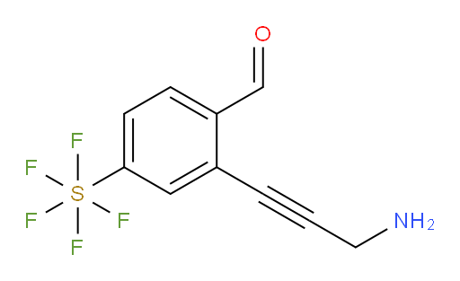 2-(3-aminoprop-1-yn-1-yl)-4-(pentafluoromercapto)benzaldehyde