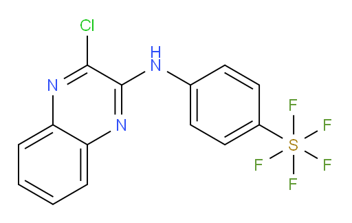 4-((3-chloroquinoxalin-2-yl)amino)(pentafluoromercapto)benzene