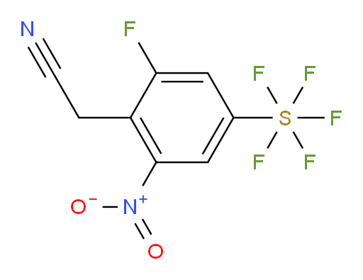 2-(2-fluoro-4-(pentafluoromercapto)-6-nitrophenyl)acetonitrile