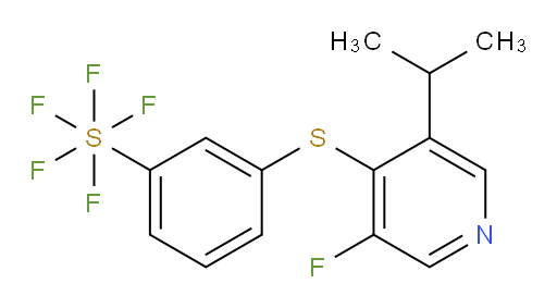 3-((3-fluoro-5-isopropylpyridin-4-yl)thio)(pentafluoromercapto)benzene