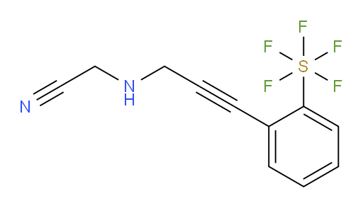2-((3-(2-(pentafluoromercapto)phenyl)prop-2-yn-1-yl)amino)acetonitrile
