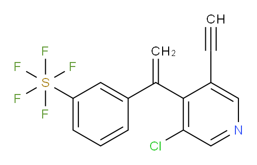 3-(1-(3-chloro-5-ethynylpyridin-4-yl)vinyl)(pentafluoromercapto)benzene