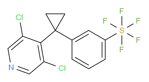 3-(1-(3,5-dichloropyridin-4-yl)cyclopropyl)(pentafluoromercapto)benzene