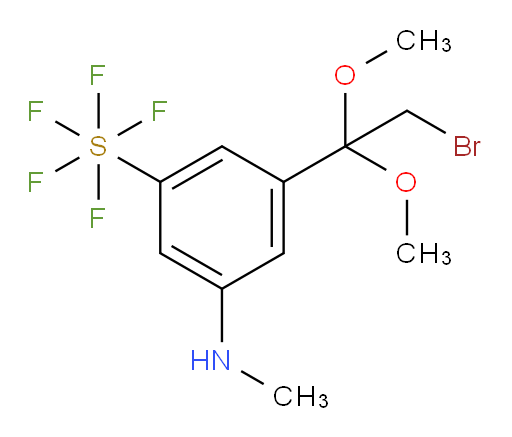 [3-(2-Bromo-1,1-dimethoxyethyl)-5-(methylamino)phenyl]sulfur pentafluoride