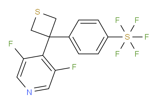 4-(3-(3,5-difluoropyridin-4-yl)thietan-3-yl)(pentafluoromercapto)benzene