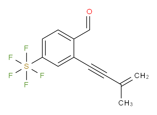 4-(pentafluoromercapto)-2-(3-methylbut-3-en-1-yn-1-yl)benzaldehyde