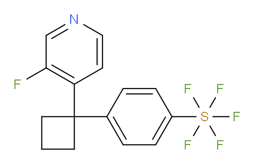 4-(1-(3-fluoropyridin-4-yl)cyclobutyl)(pentafluoromercapto)benzene
